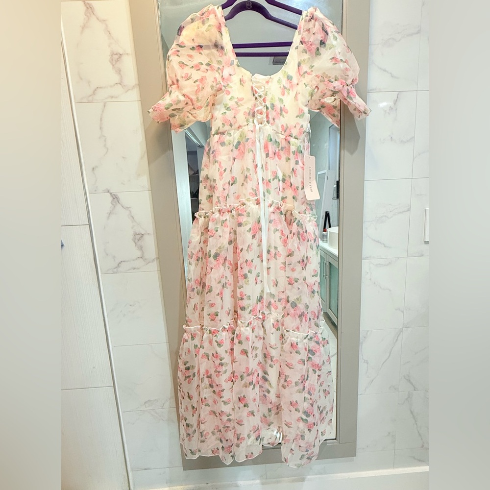 Floral Pink Maxi Dress